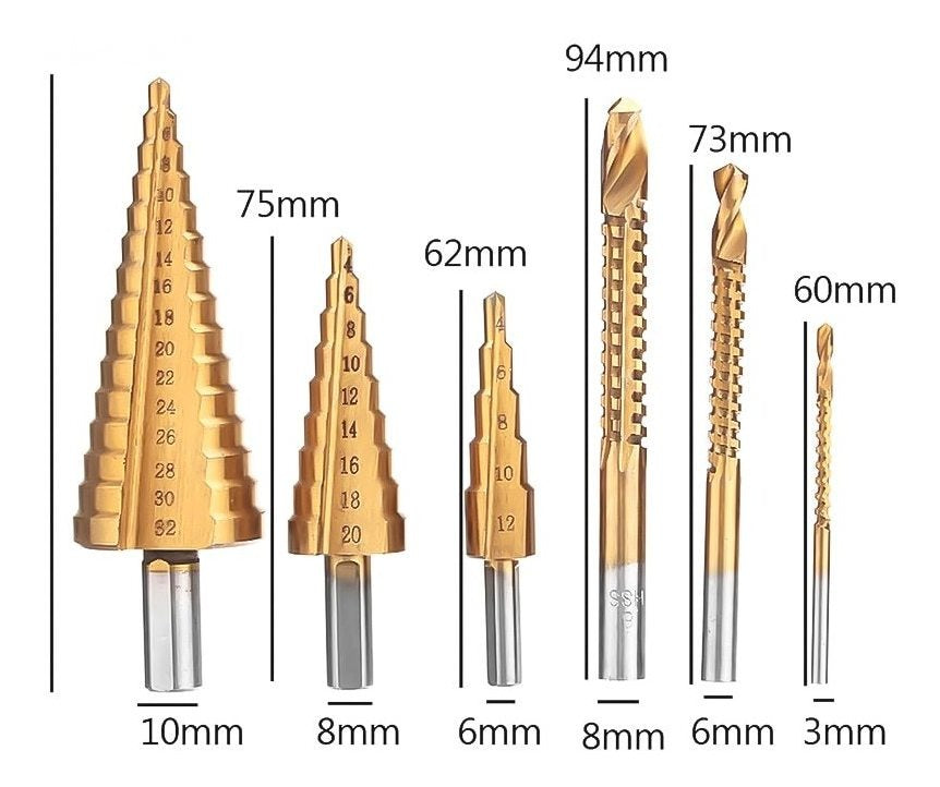 Brocas Escalonadas Pack X 6