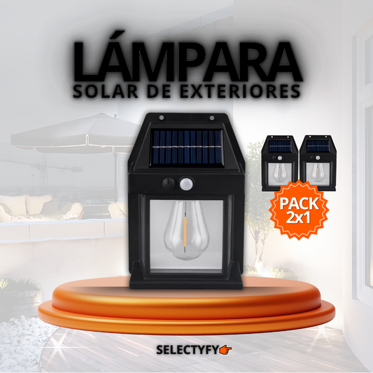 LÁMPARA SOLAR DE EXTERIORES (2x1)