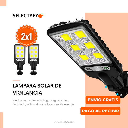 LÁMPARA SOLAR DE VIGILANCIA (2x1)